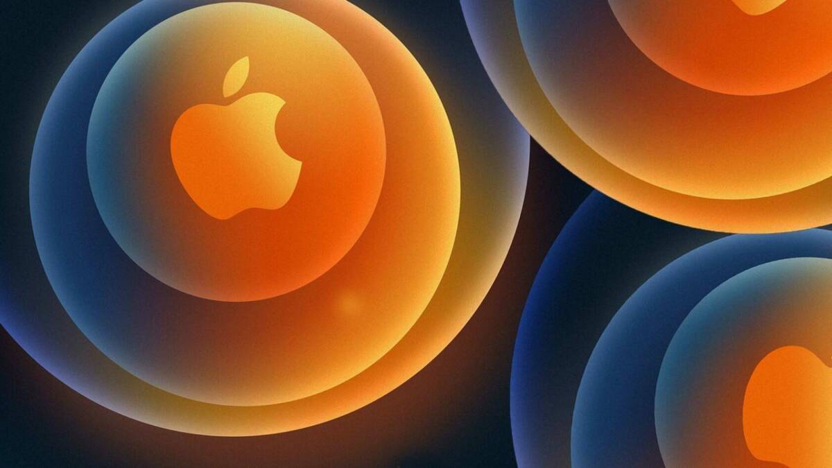Обои для iPhone 12 с абстрактными кругами и градиентами
