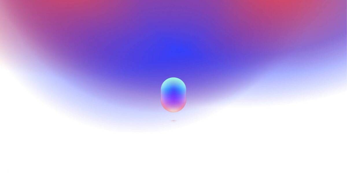 Маруся появилась в браузере Atom 1 Графическое облако с градиентным овалом для браузера Маруся, иллюстрация сервиса