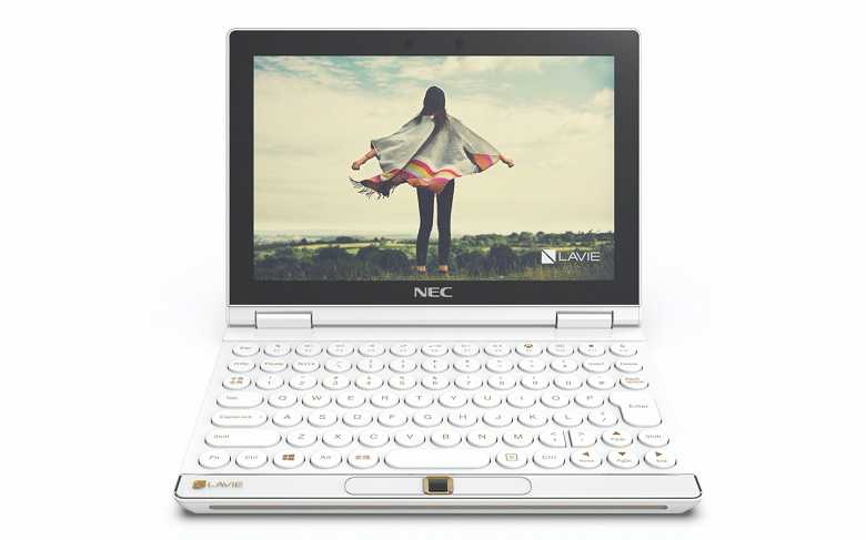 Lenovo и NEC выпустили маленький ноутбук, трансформирующийся в игровую приставку (LAVIE MINI Facing Forward Crystal White large)
