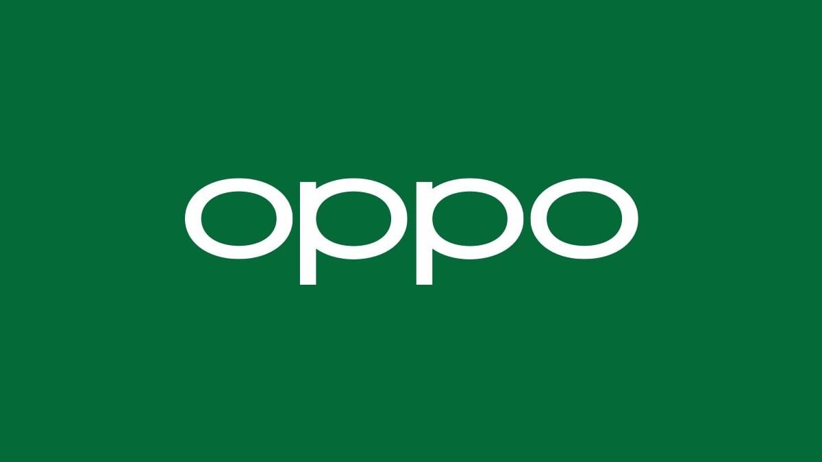 Логотип OPPO на зеленом фоне с белой надписью OPPO крупным шрифтом