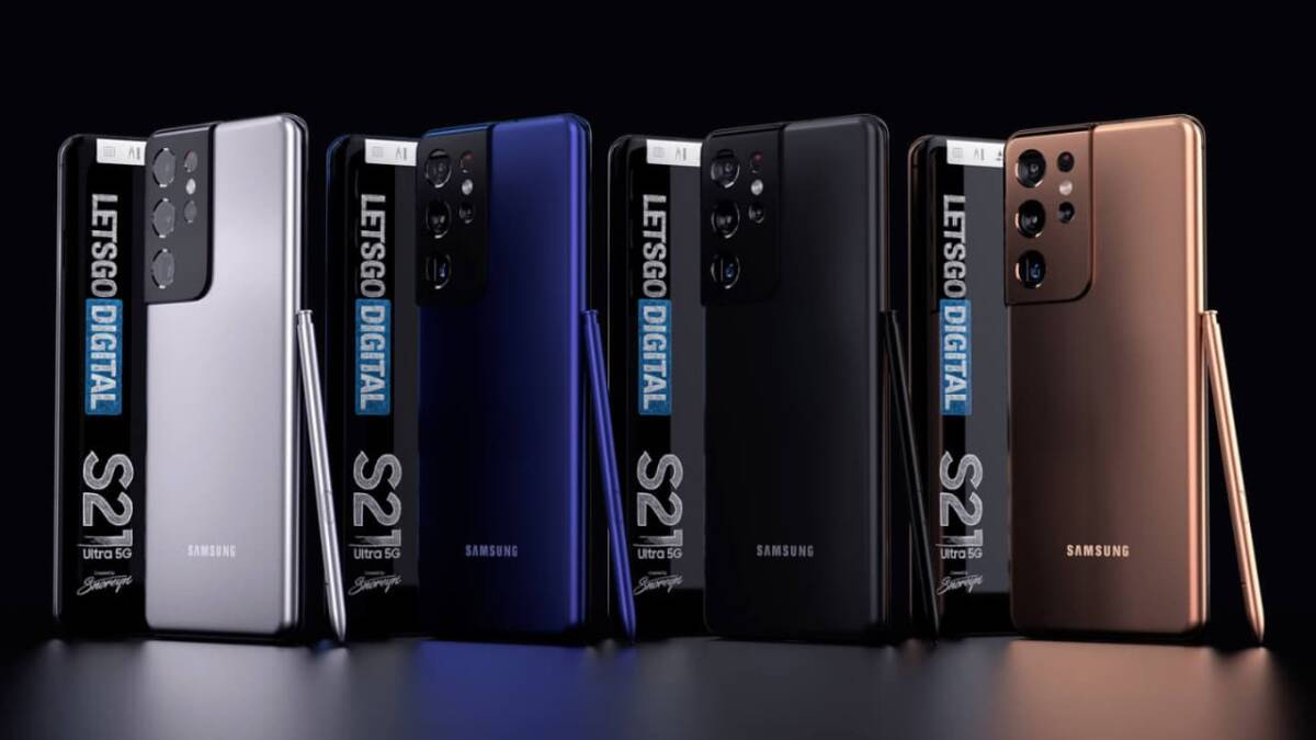 Samsung не ждёт рекордных продаж от смартфонов серии Galaxy S21 3 Четыре смартфона Samsung Galaxy S21 в разных цветах, общий вид устройств линейки S21