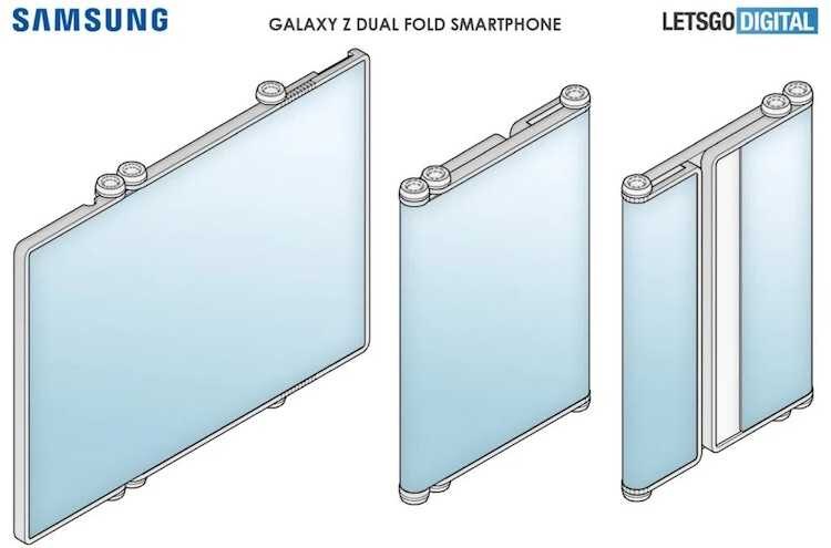 Ещё больше сгибов: Samsung представит смартфон, который складывает уже в двух местах 4 37482374