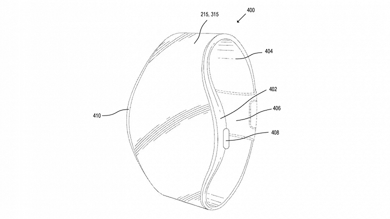 Apple запатентовала умные часы с гибким дисплеем (apple watch wrap around display patent design large)