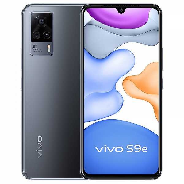 Смартфон Vivo S9e спереди и сзади черный цвет