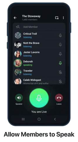 Telegram запустил Voice Chat 2.0, чтобы составить конкуренцию Clubhouse (giphy 1746899)