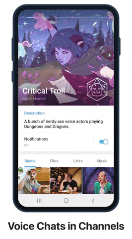 Telegram запустил Voice Chat 2.0, чтобы составить конкуренцию Clubhouse (giphy 6678936)