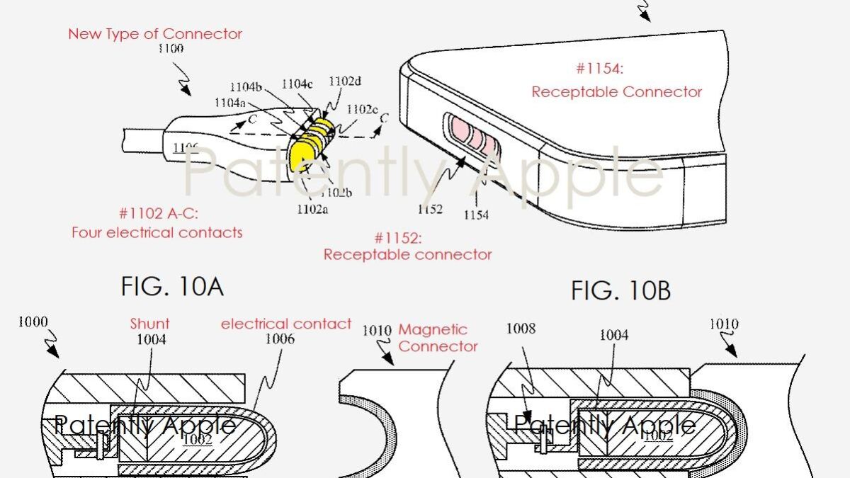 Патент на новый магнитный разъем для iPhone