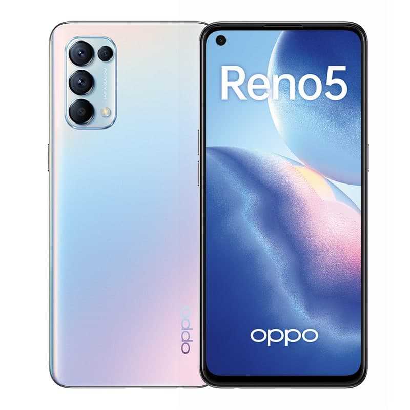 OPPO представил серию смартфонов Reno5 (reno5 silver front back)