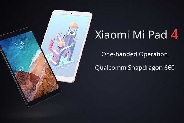 Xiaomi Mi Pad 4 и 5 с дисплеями и логотипом