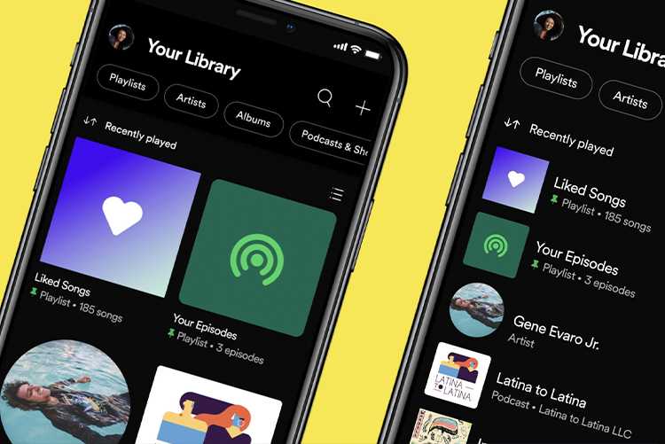 Обновление приложения Spotify: улучшен интерфейс библиотек и сортировка в мобильных приложениях (genim 1)