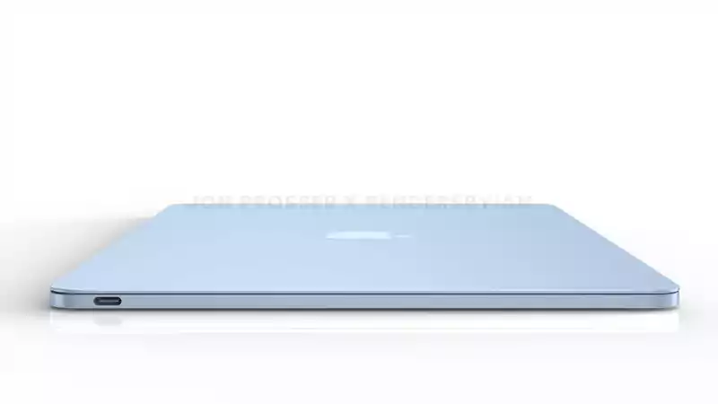 У нового MacBook Air будет очень красочный дизайн (prosser macbook air blue side)