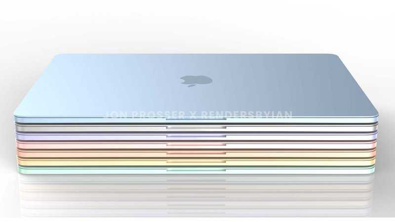 У нового MacBook Air будет очень красочный дизайн (prosser macbook air colors stacked)