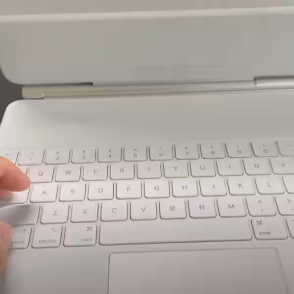 white magic keyboard video