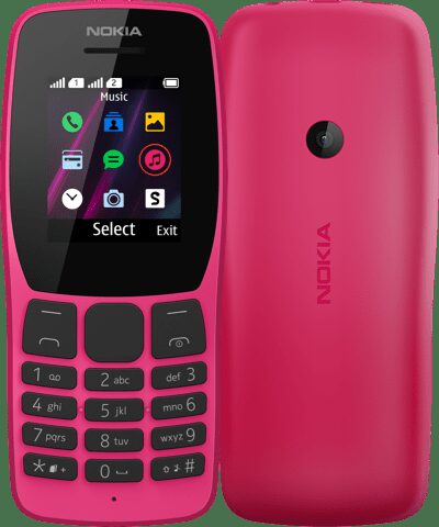 nokia 110 front n back pink
