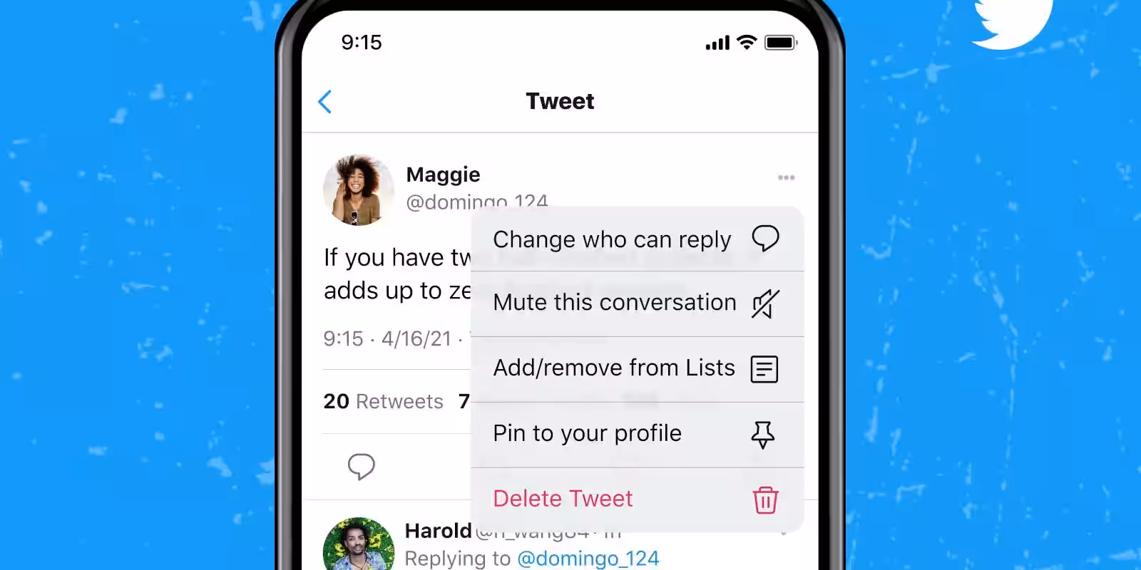 Twitter позволяет выбирать, кто может отвечать на ваши твиты 1 5f540620 e454 11eb 9dfc fc8a8bddd55b