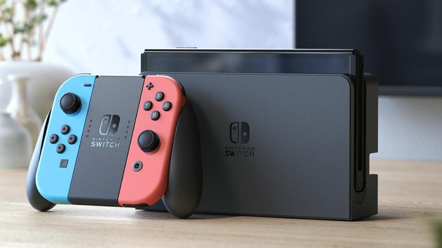 Игровая консоль Nintendo Switch с локализованным экраном OLED