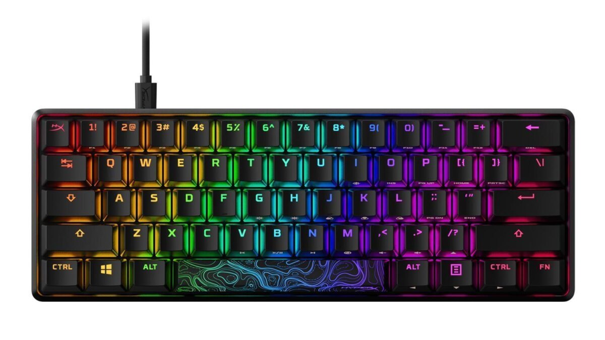Механическая игровая клавиатура HyperX Alloy Origins 60 с подсветкой RGB и черным корпусом
