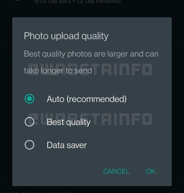 WhatsApp скоро позволит делиться изображениями в лучшем качестве 3 whatsapp image quality settings wabetainfo
