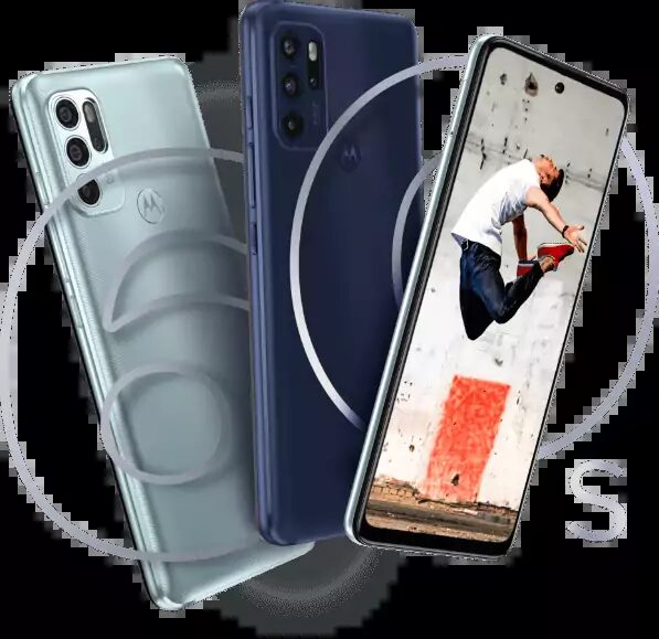 Смартфон Motorola Moto G60s с задней камерой и дисплеем с рамками