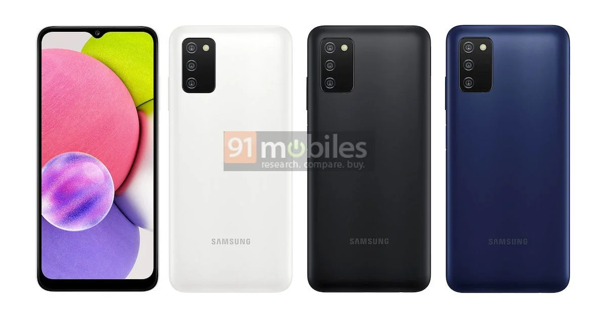 Раскрыты спецификации и цветовые варианты Samsung Galaxy A03s (samsung galaxy a03s colors)