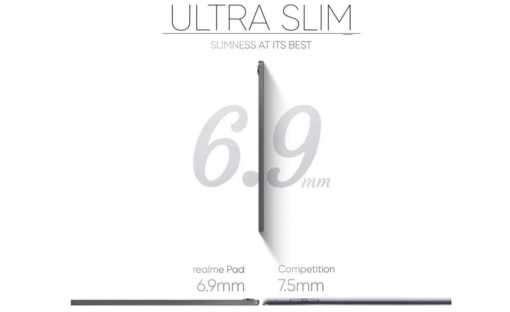 Планшет Realme Pad получит 10,4-дюймовый дисплей и Helio G80 (realme pad ultra slim teaser 1024x627 1)