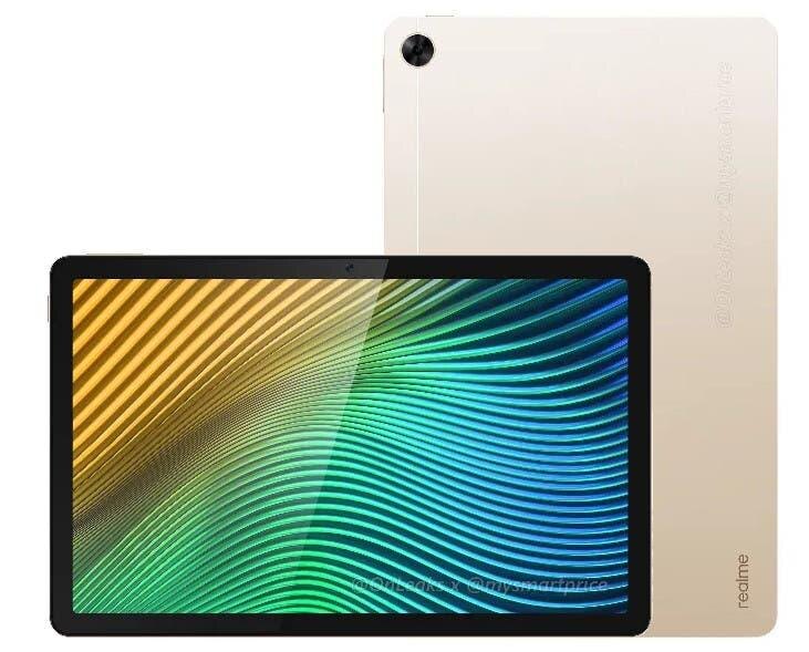 Планшет Realme Pad спереди и сзади изображены