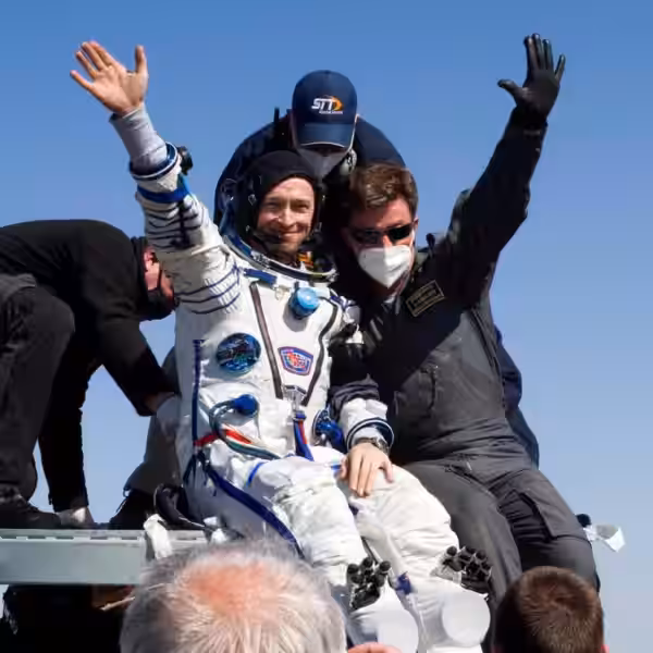 Astronauts returned to Earth after about seven months in the