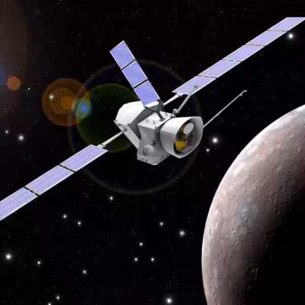 Автоматическая станция BepiColombo у Меркурия: снимок поверхности с пиллареобразными структурами