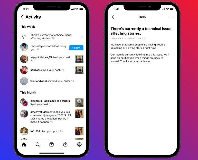 instagram outage alerts