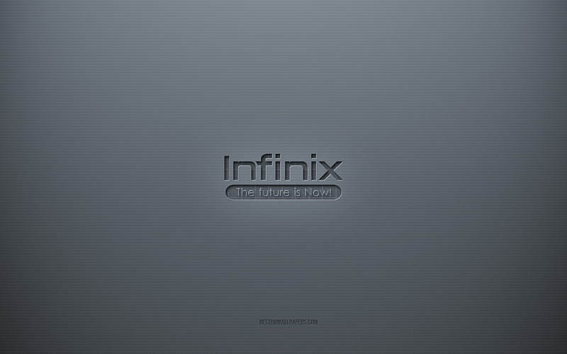 Креативный фон с логотипом и металлическим эффектом смартфона Infinix Note 11i