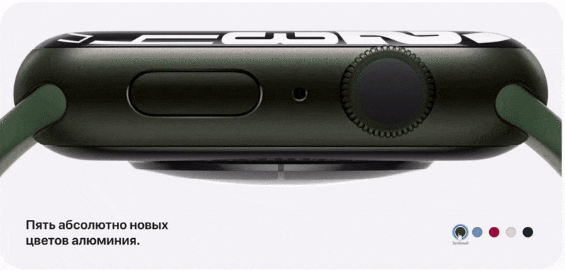 Все цвета Apple Watch Series 7 в одной GIF