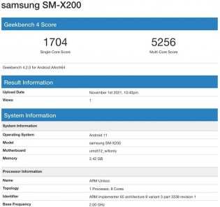 Подтверждены варианты чипсета и памяти Samsung Galaxy Tab A8 (gsmarena 002 1)