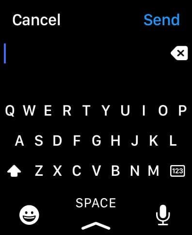 Клавиатура в Apple Watch Series 7