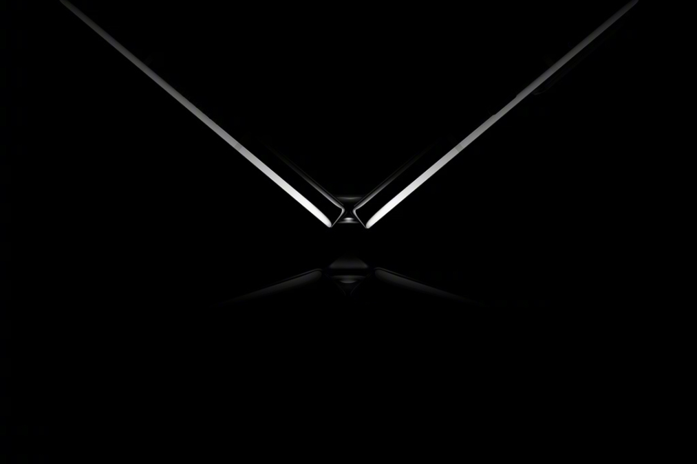 Рекламный постер Huawei Honor Magic V раскрытая складная модель подсветка