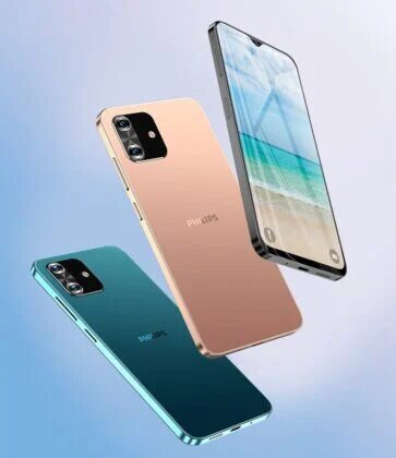 Двухкамерный смартфон Philips с глянцевым корпусом и экраном