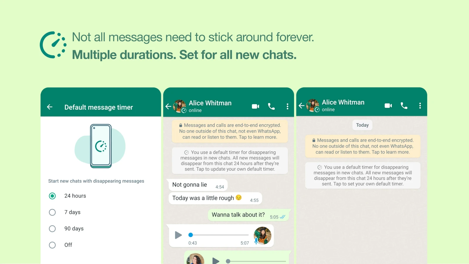 WhatsApp исчезающие сообщения