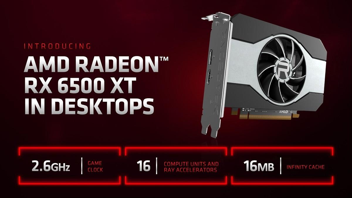 AMD выпустила недорогую видеокарту Radeon RX 6500 XT (130776 amd radeon rx 6500 xt 1)