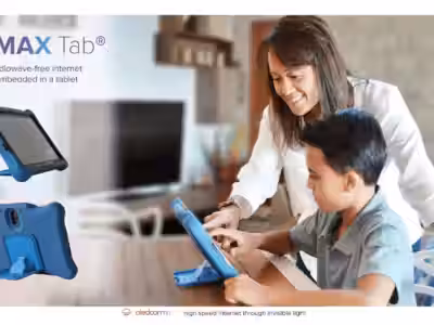 Планшет LiFiMAX Tab от Oledcomm с поддержкой LiFi, защитным чехлом и подставкой CES 2022