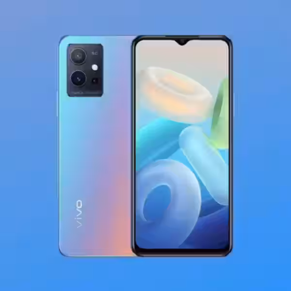 Смартфон Vivo T1 синий задний вид и экран