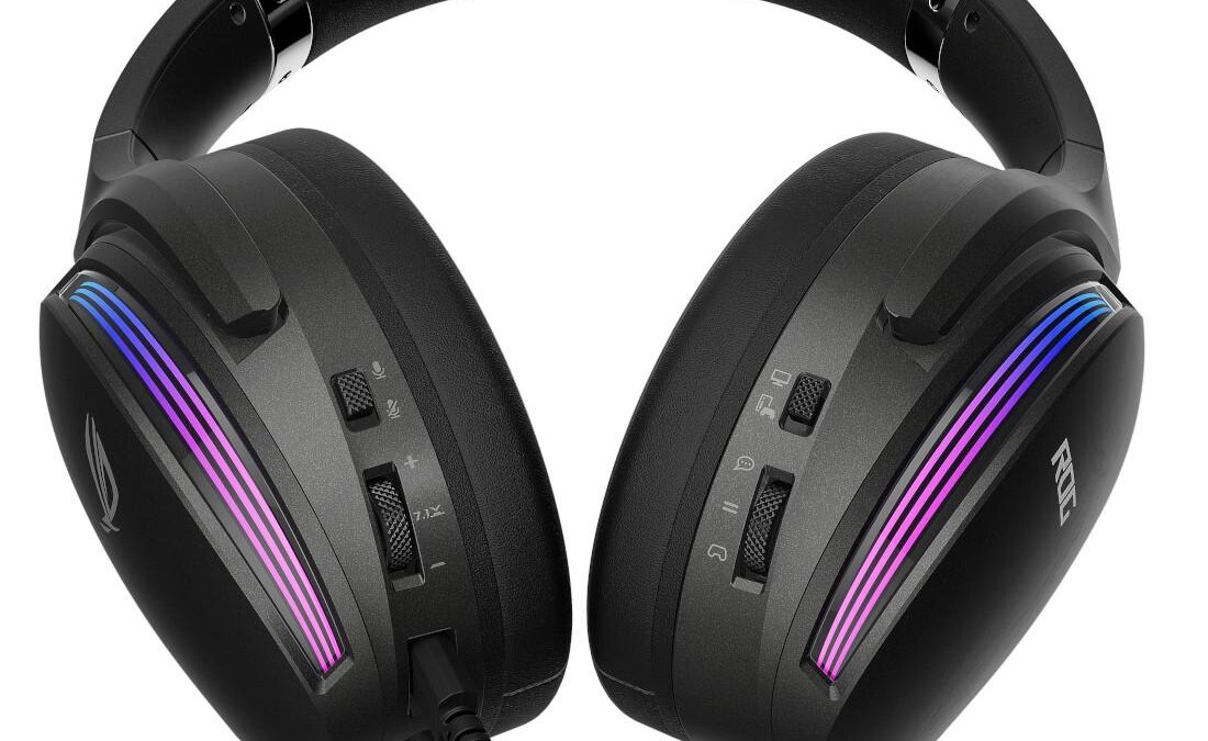Игровая гарнитура ASUS с обитой наушниками и RGB-подсветкой