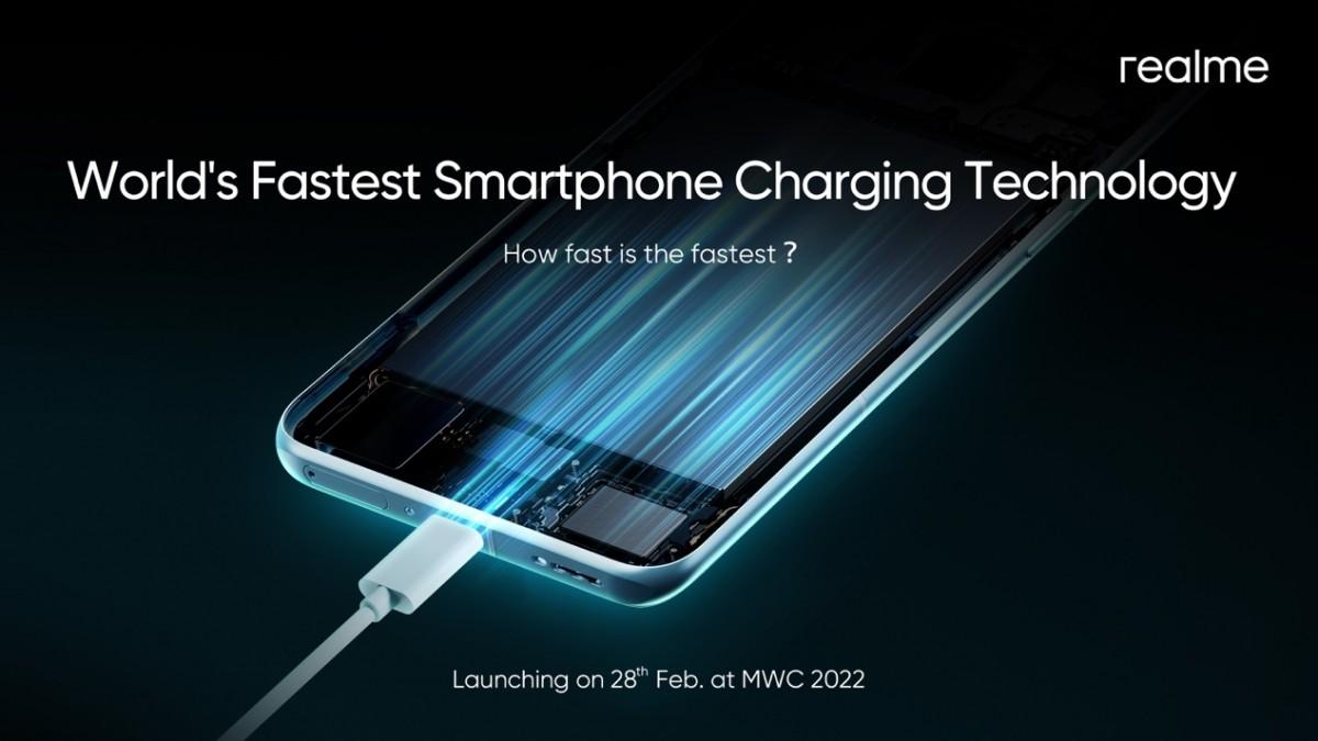 Realme представит самую быструю в мире зарядку для смартфонов 28 февраля