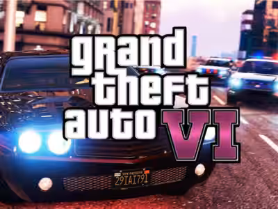 Кадр геймплея GTA 6: полицейское преследование на улицах с черными спорткарами