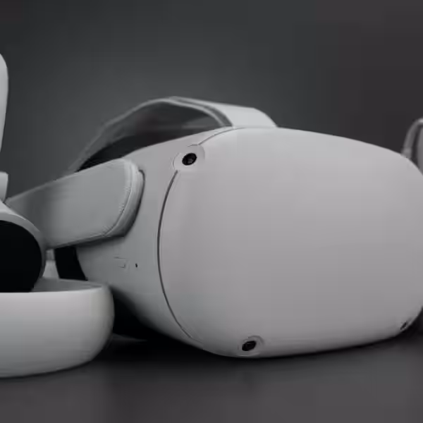 Oculus Quest 2 и контроллеры на черном фоне — обзор гарнитуры и аксессуаров для игр 2022 года