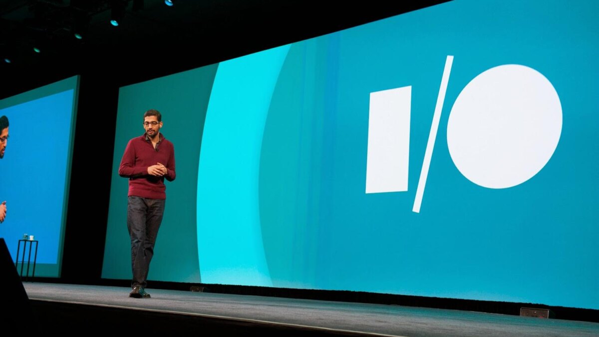 Презентация на конференции Google I/O в амфитеатре Shoreline