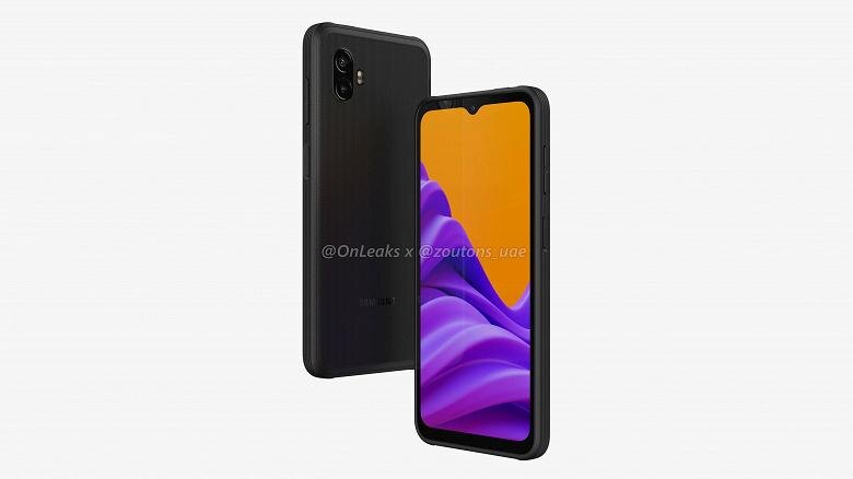 Защищённый смартфон Samsung Galaxy XCover Pro 2 с чёрным корпусом и двумя камерами сзади