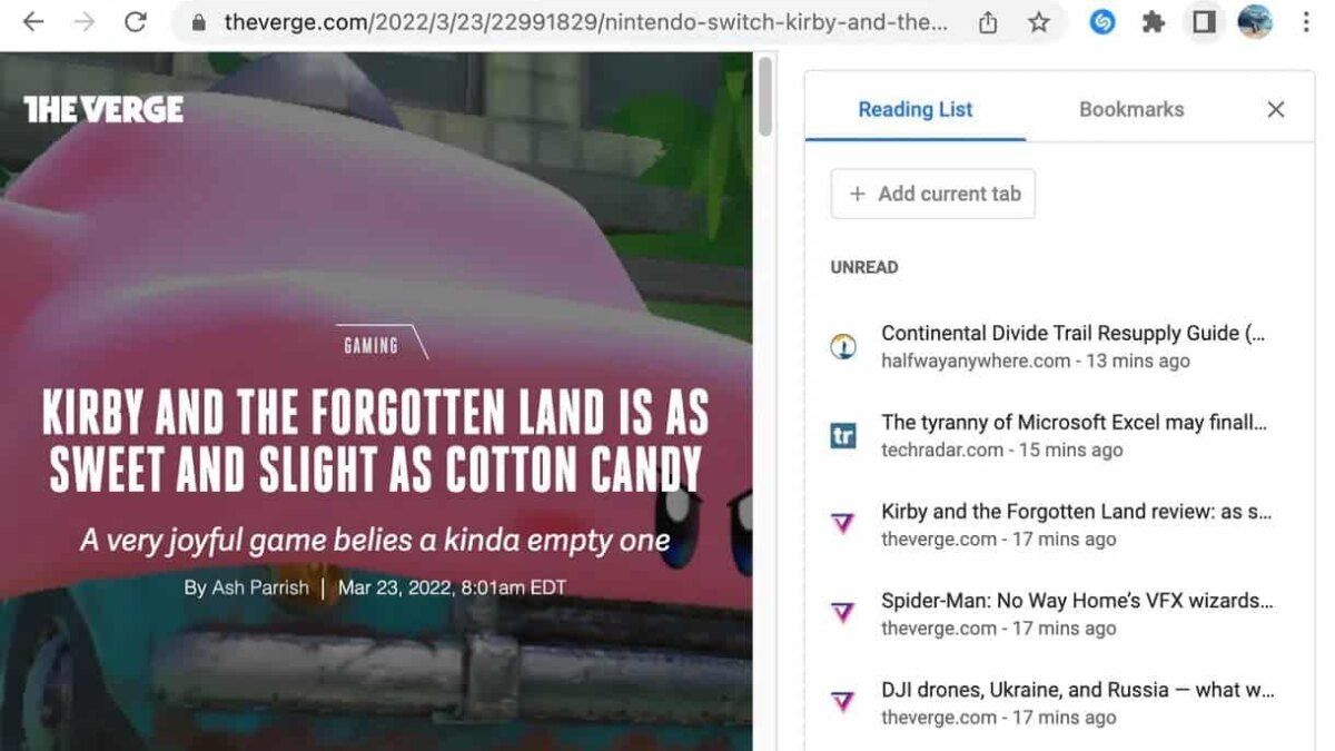 Google Chrome добавил боковую панель с менеджером закладок 5 Screen Shot 2022 03 23 at 09.55.01.0