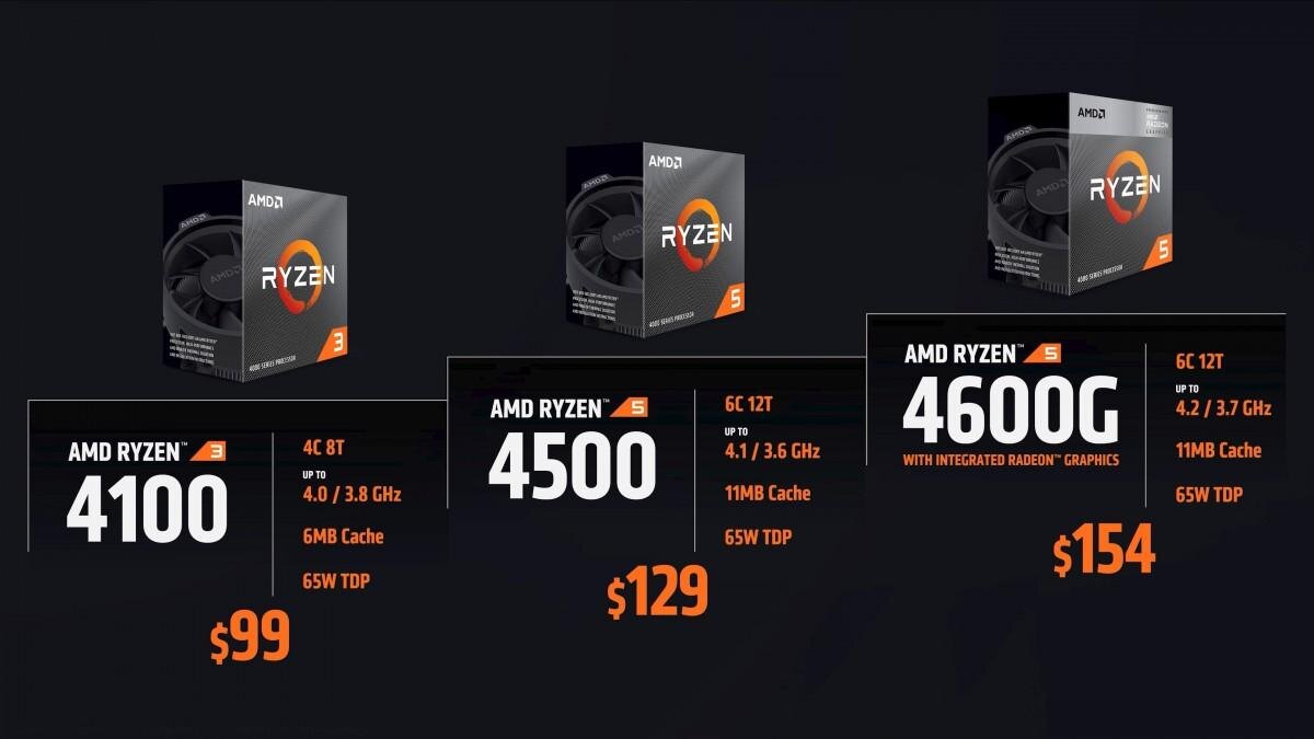 AMD анонсировала новые процессоры Ryzen серий 5000 и 4000 7 AMD