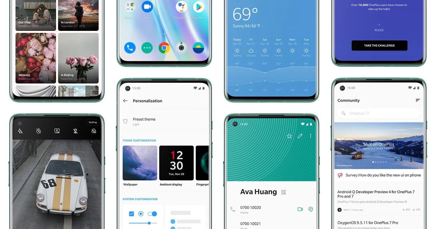 OxygenOS 12 выпущена для OnePlus 8, 8Pro, 8T и 9R