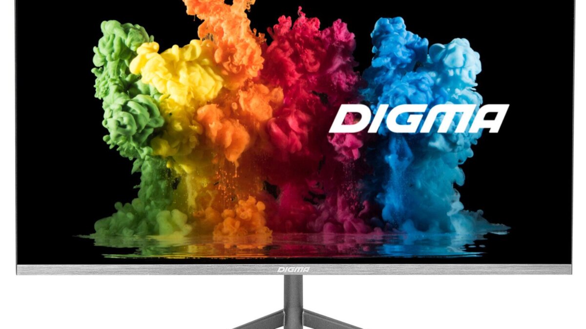 игровой монитор Digma с горизонтальной подставкой и ярким экраном