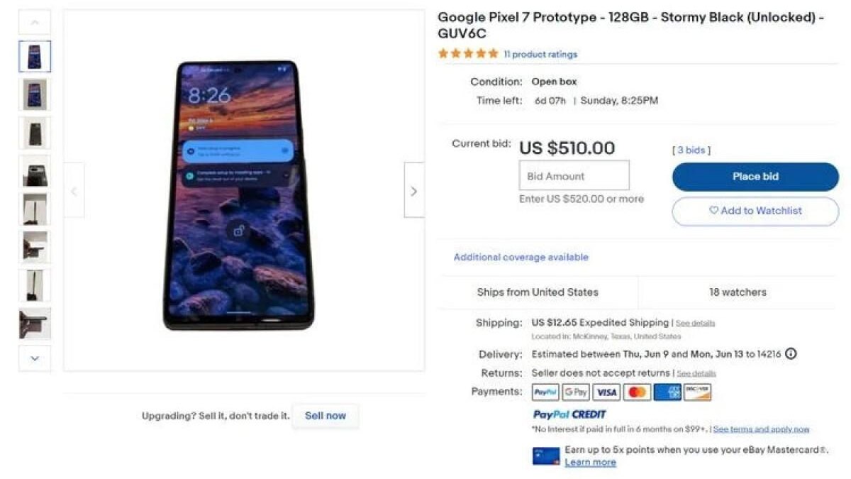 Прототип Google Pixel 7 выставили на продажу на eBay 3 Google Pixel 7